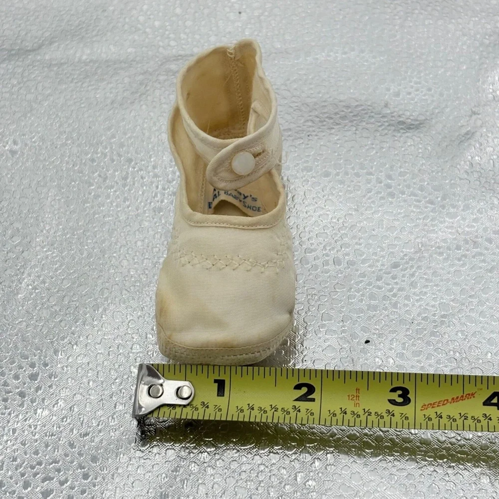 Vintage Mrs. Days Ideal Baby Shoes With Box & Guide 50s 60s Satin Button‎ USA